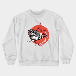 Sunset Samurai Budgie Warrior Crewneck Sweatshirt